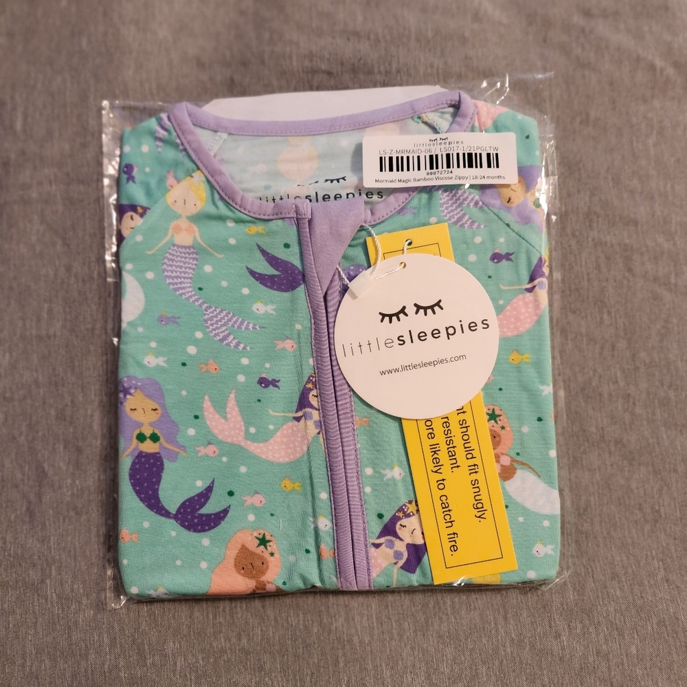Little Sleepies zippy rompers NWT
